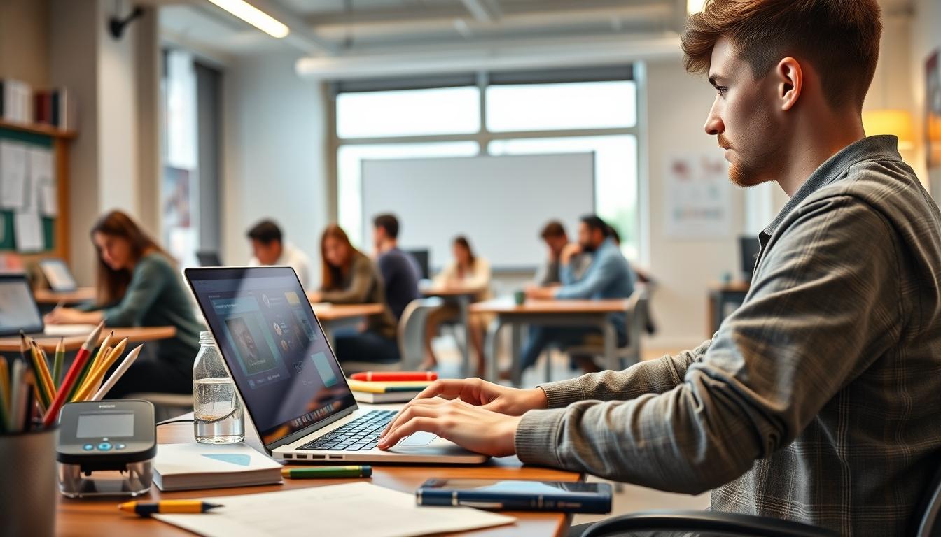 Modern university campus for students